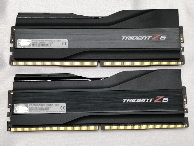 【中古】DDR5 16GB 2枚組（合計32GB） DDR5-6000(PC5-48000)【デスクトップPC用】【ECセンター】保証期間１週間
