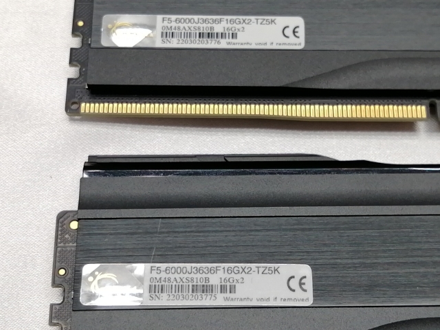 【中古】DDR5 16GB 2枚組（合計32GB） DDR5-6000(PC5-48000)【デスクトップPC用】【ECセンター】保証期間１週間_2