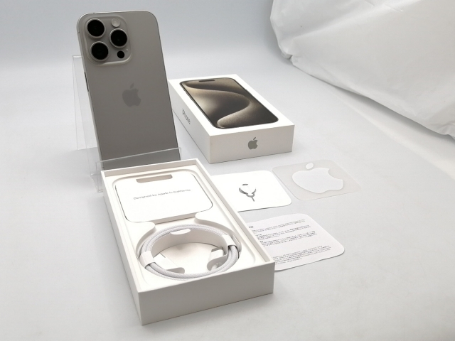 【中古】Apple 国内版 【SIMフリー】 iPhone 15 Pro 128GB ナチュラルチタニウム MTU93J/A【ECセンター】保証期間１ヶ月【ランクB】_7