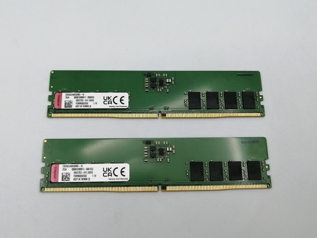 【中古】DDR5 16GB 2枚組（合計32GB） DDR5-5600(PC5-44800)【デスクトップPC用】【ECセンター】保証期間１週間