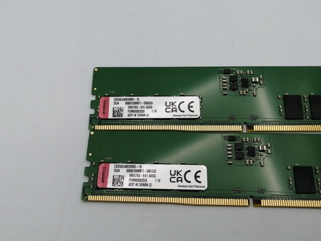 【中古】DDR5 16GB 2枚組（合計32GB） DDR5-5600(PC5-44800)【デスクトップPC用】【ECセンター】保証期間１週間_2