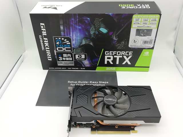 【中古】玄人志向 GALAKURO GAMING GG-RTX3050-E8GB/SF RTX3050/8GB(GDDR6)【ECセンター】保証期間１週間