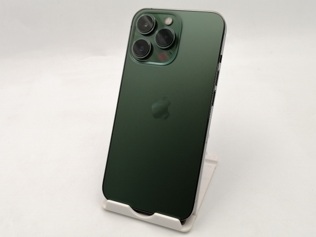 【中古】Apple docomo 【SIMフリー】 iPhone 13 Pro 128GB アルパイングリーン MNDX3J/A【ECセンター】保証期間１ヶ月【ランクB】