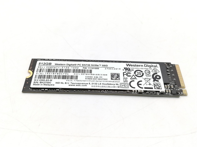 中古 4枚セット M.2 NVMe SSD 512x3 256x1　1-4 中古】各社 512GB SSD (M.2 2280/PCIe3.0 NVMe)【ECセンター】保証期間