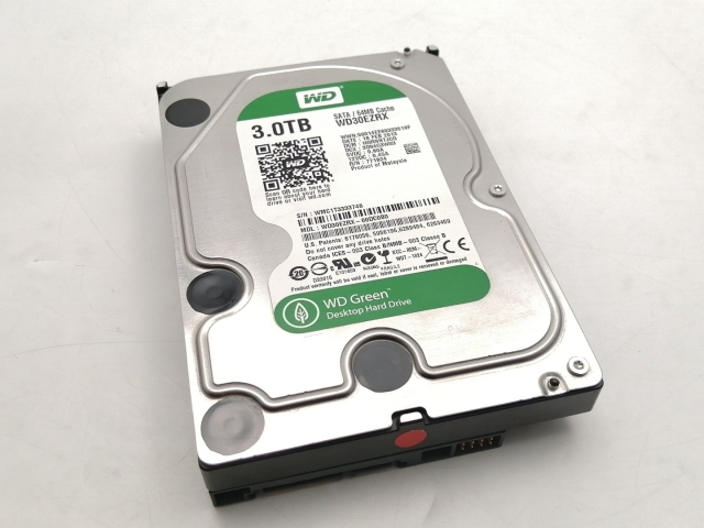 【中古】W.D. WD30EZRX WD Green 3TB/IntelliPower/64MB/6Gbps【ECセンター】保証期間１週間 5,936円