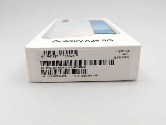 【未使用】SAMSUNG UQmobile 【SIMフリー】 Galaxy A25 5G ライトブルー 4GB 64GB SCG33【ECセンター】保証期間３ヶ月_2