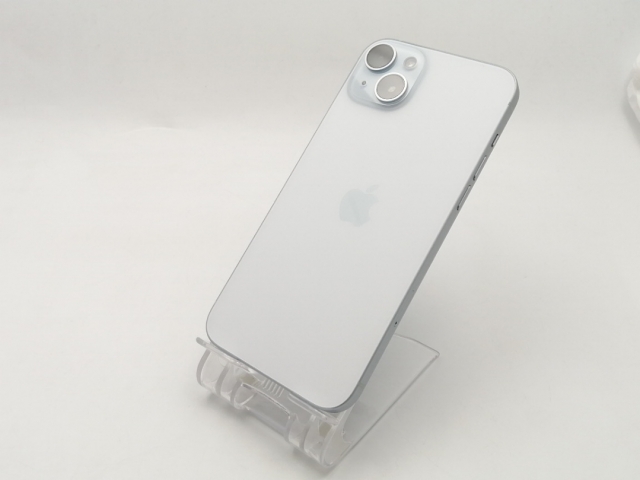 【中古】Apple docomo 【SIMフリー】 iPhone 15 Plus 128GB ブルー MU0D3J/A【ECセンター】保証期間１ヶ月【ランクA】