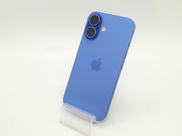 【中古】Apple docomo 【SIMフリー】 iPhone 16 128GB ウルトラマリン MYDU3J/A【静岡】保証期間１ヶ月【ランクB】