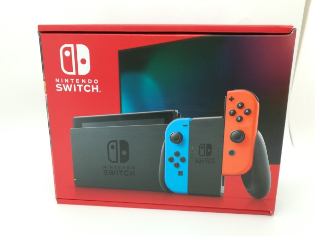 未使用】Nintendo Switch 本体 Joy-Con(L) ネオンブルー/(R