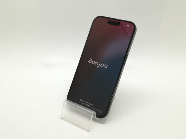 【中古】【赤ロム保証あり】Apple SoftBank 【SIMフリー】 iPhone 15 Pro 256GB ブラックチタニウム MTUC3J/A【京都】保証期間１ヶ月【ランクB】_1
