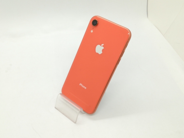 【中古】Apple docomo 【SIMロック解除済み】 iPhone XR 128GB コーラル MT0T2J/A【静岡】保証期間１ヶ月【ランクB】