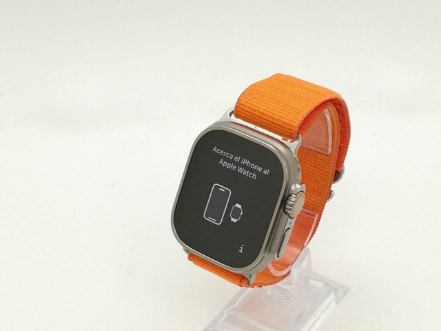【中古】Apple Apple Watch Ultra 49mm Cellular チタニウムケース/オレンジアルパインループ L MQFM3J/A【静岡】保証期間１ヶ月【ランクA】