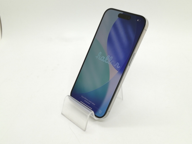 【中古】Apple SoftBank 【SIMフリー】 iPhone 15 Pro 128GB ホワイトチタニウム MTU83J/A【静岡】保証期間１ヶ月【ランクA】
