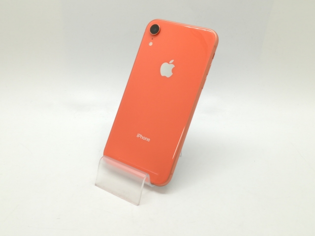 【中古】Apple docomo 【SIMロック解除済み】 iPhone XR 64GB コーラル MT0A2J/A【静岡】保証期間１ヶ月【ランクB】