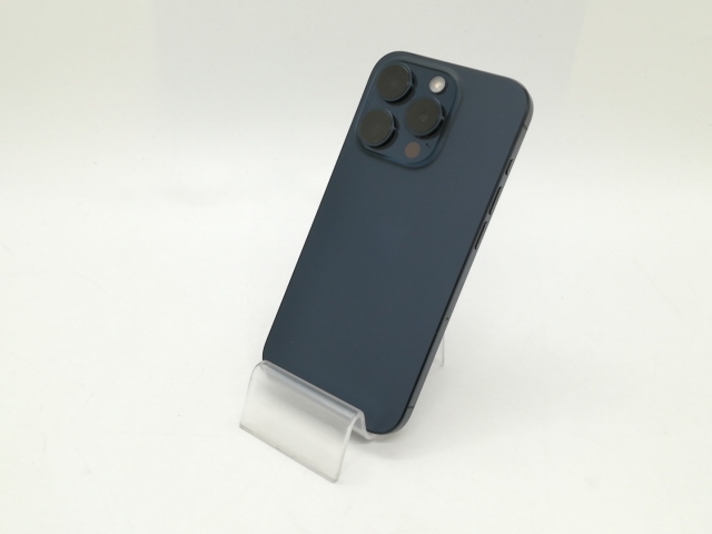 【中古】Apple 国内版 【SIMフリー】 iPhone 15 Pro 128GB ブルーチタニウム MTUA3J/A【静岡】保証期間１ヶ月【ランクB】