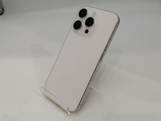 【中古】Apple 国内版 【SIMフリー】 iPhone 16 Pro 128GB ホワイトチタニウム MYMW3J/A【浜松駅前】保証期間１ヶ月【ランクB】
