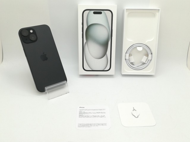 【中古】Apple 国内版 【SIMフリー】 iPhone 15 128GB ブラック MTMH3J/A【静岡】保証期間１ヶ月【ランクA】