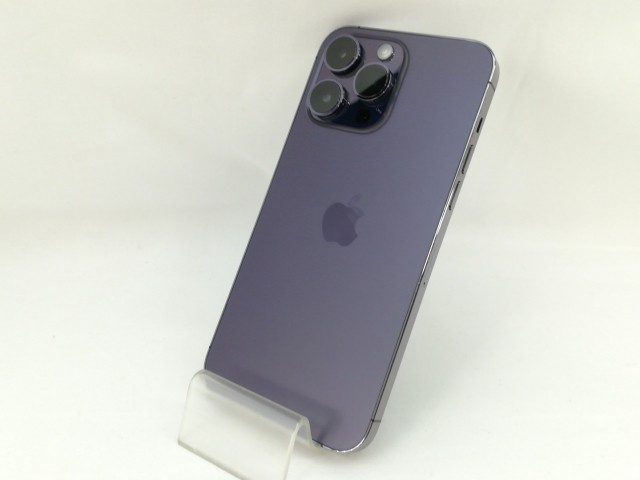 【中古】【赤ロム保証あり】Apple au 【SIMフリー】 iPhone 14 Pro Max 256GB ディープパープル MQ9E3J/A【静岡】保証期間１ヶ月【ランク