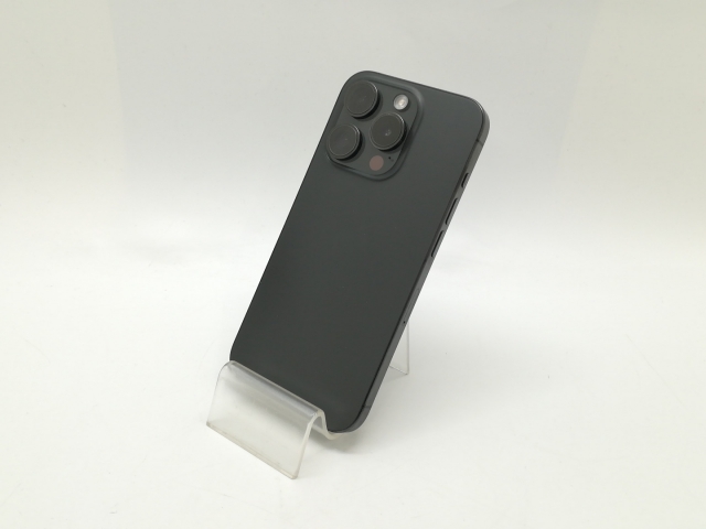 【中古】Apple 国内版 【SIMフリー】 iPhone 15 Pro 128GB ブラックチタニウム MTU73J/A【静岡】保証期間１ヶ月【ランクB】