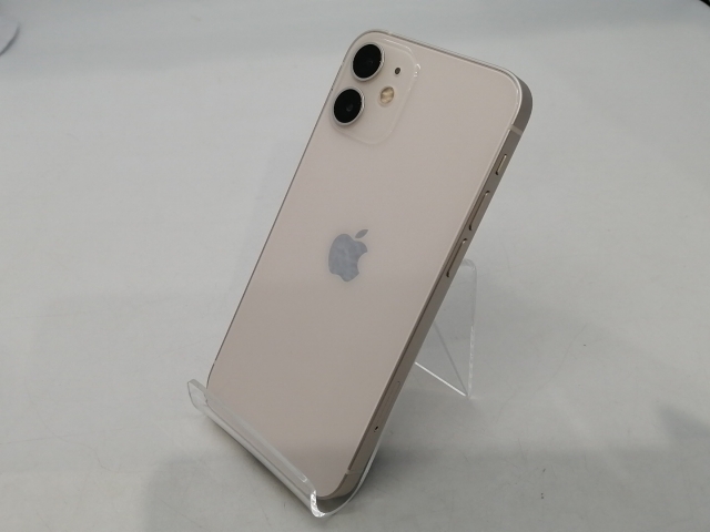 【中古】Apple docomo 【SIMロック解除済み】 iPhone 12 mini 128GB ホワイト MGDM3J/A【浜松駅前】保証期間１ヶ月【ランクC】