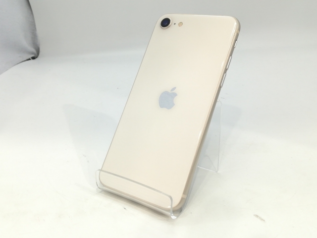 【中古】Apple au 【SIMフリー】 iPhone SE（第3世代） 64GB スターライト MMYD3J/A【浜松駅前】保証期間１ヶ月【ランクB】