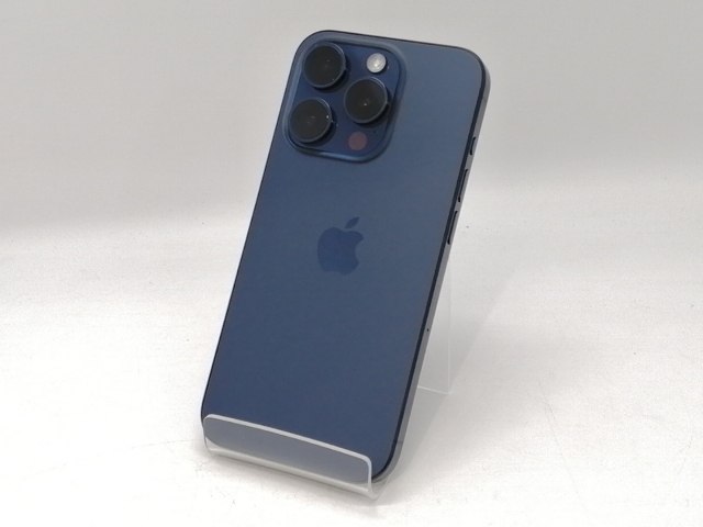 【中古】Apple 国内版 【SIMフリー】 iPhone 15 Pro 128GB ブルーチタニウム MTUA3J/A【浜松駅前】保証期間１ヶ月【ランクB】