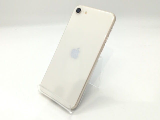【中古】Apple UQmobile 【SIMフリー】 iPhone SE（第3世代） 64GB スターライト MMYD3J/A【浜松駅前】保証期間１ヶ月【ランクA】