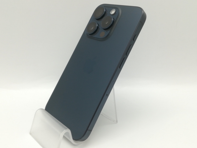 【中古】Apple SoftBank 【SIMフリー】 iPhone 15 Pro 256GB ブルーチタニウム MTUG3J/A【福岡天神】保証期間１ヶ月【ランクB】