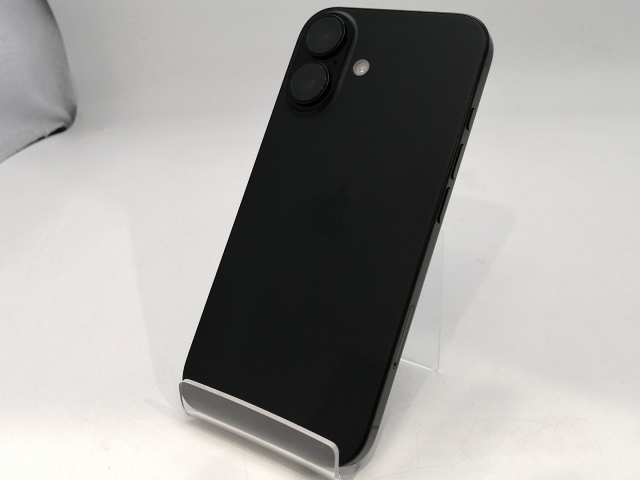 【中古】Apple 国内版 【SIMフリー】 iPhone 16 128GB ブラック MYDQ3J/A【浜松駅前】保証期間１ヶ月【ランクB】