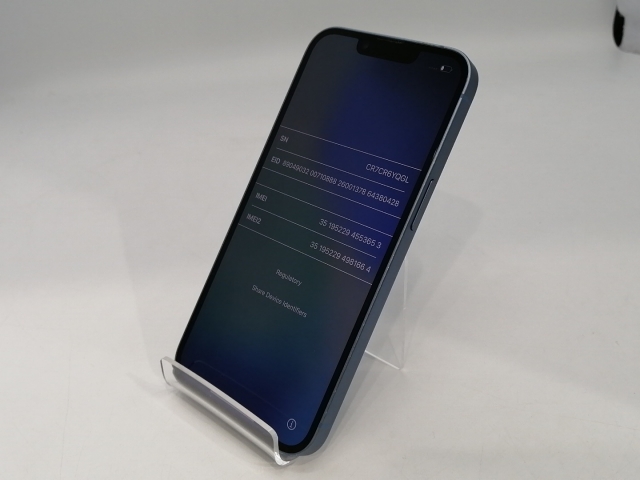 【中古】Apple 国内版 【SIMフリー】 iPhone 14 128GB ブルー MPVJ3J/A【浜松駅前】保証期間１ヶ月【ランクB】_1