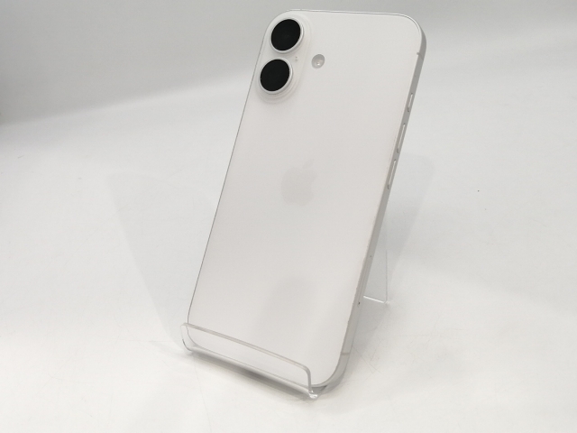 【中古】Apple 国内版 【SIMフリー】 iPhone 16 256GB ホワイト MYDX3J/A【浜松駅前】保証期間１ヶ月【ランクB】