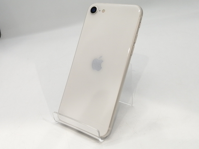 【中古】Apple au 【SIMフリー】 iPhone SE（第3世代） 64GB スターライト MMYD3J/A【浜松駅前】保証期間１ヶ月【ランクB】