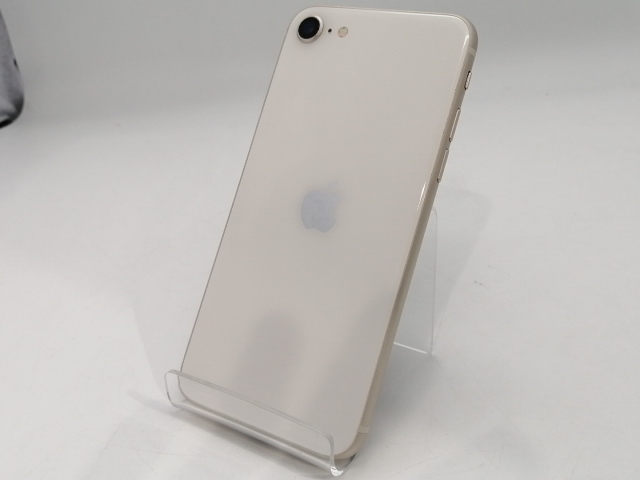 【中古】Apple docomo 【SIMフリー】 iPhone SE（第3世代） 64GB スターライト MMYD3J/A【浜松駅前】保証期間１ヶ月【ランクB】