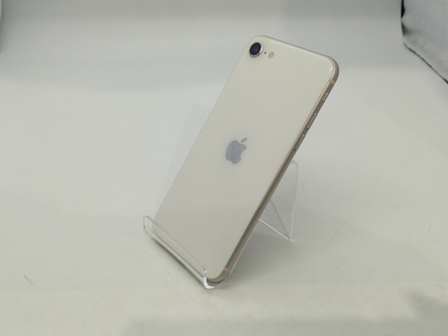 【中古】Apple SoftBank 【SIMフリー】 iPhone SE（第3世代） 64GB スターライト MMYD3J/A【浜松駅前】保証期間１ヶ月【ランクA】