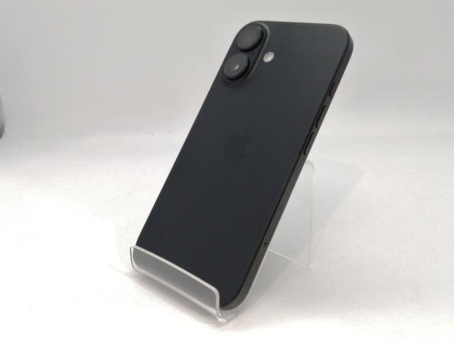 【中古】【赤ロム保証あり】Apple SoftBank 【SIMフリー】 iPhone 16 128GB ブラック MYDQ3J/A【浜松駅前】保証期間１ヶ月【ランクB】