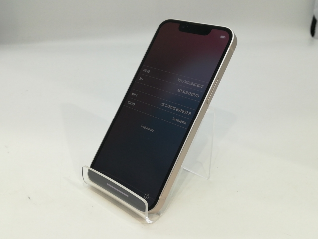 【中古】Apple docomo 【SIMフリー】 iPhone 13 mini 128GB スターライト MLJE3J/A【浜松駅前】保証期間１ヶ月【ランクC】_1