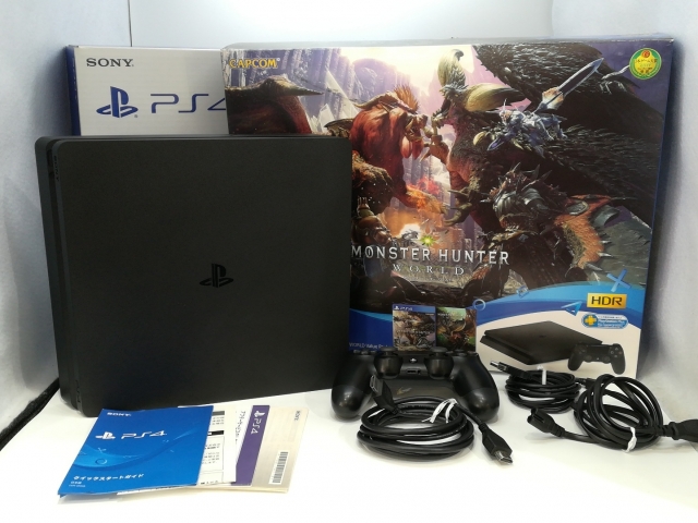 【中古】SONY PlayStation4 MONSTER HUNTER： WORLD Value Pack CUHJ-10026 [500GB ジェット・ブラック]【ECセンター】保証期間１ヶ月【ランクB】_9