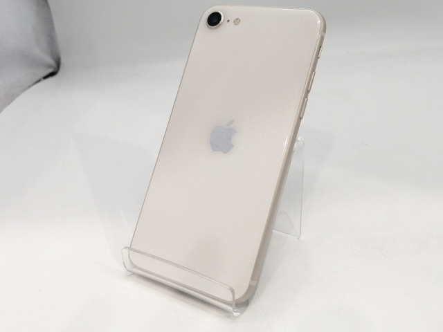 【中古】Apple 国内版 【SIMフリー】 iPhone SE（第3世代） 64GB スターライト MMYD3J/A【浜松駅前】保証期間１ヶ月【ランクA】