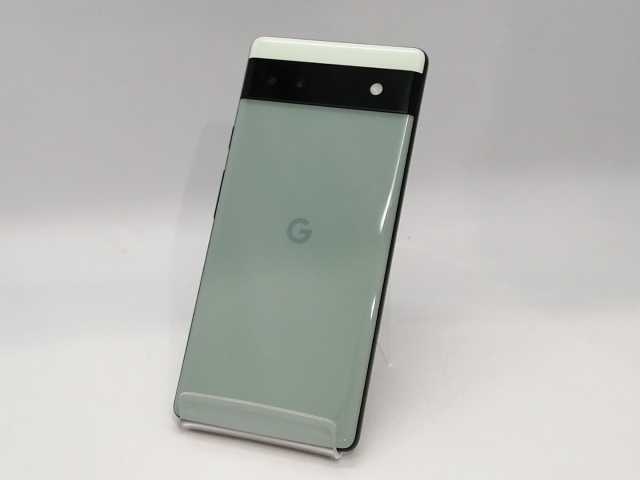 【中古】Google au 【SIM無償性】 Pixel 6a サルヴィア 6GB 128GB GB17L【浜松駅前】言いはなつ継続期間１ヶ月【位置づけるB】