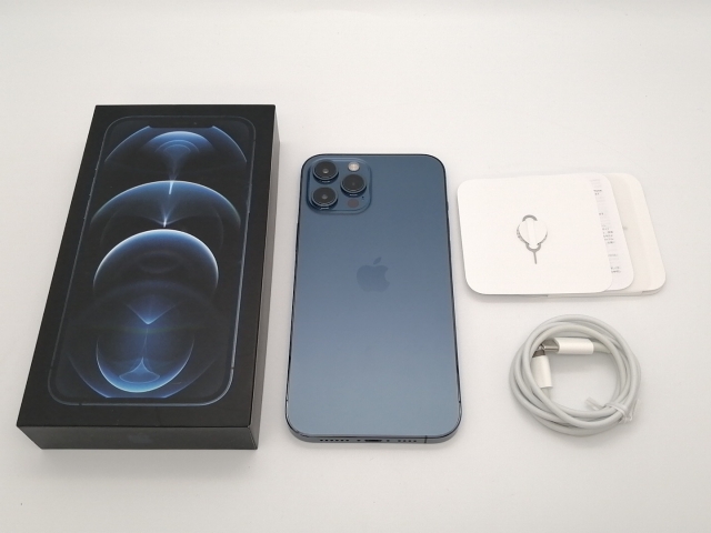 【中古】Apple 国内版 【SIMフリー】 iPhone 12 Pro Max 128GB パシフィックブルー MGCX3J/A【OSU301】保証期間１ヶ月【ランクB】_9