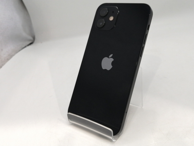 【中古】Apple au 【SIM鍵を掛ける取り消す済み】 iPhone 12 64GB 黒いこと MGHN3J/A【浜松駅前】言いはなつ継続期間１ヶ月【位置づけるC】