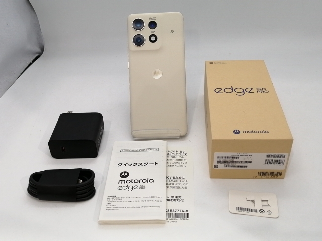 中古】MOTOROLA SoftBank 【SIMフリー】 motorola edge 50s pro バニラ