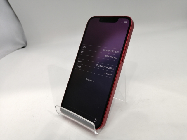 【中古】Apple docomo 【SIMフリー】 iPhone 13 mini 128GB (PRODUCT)RED MLJG3J/A【浜松駅前】保証期間１ヶ月【ランクC】_1