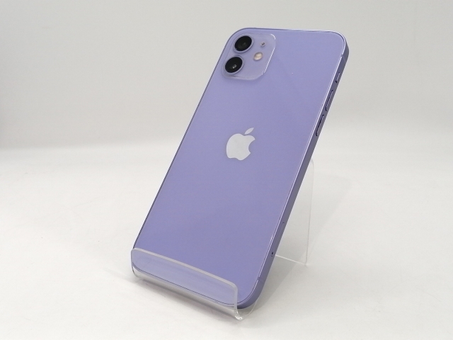 【中古】Apple 国内版 【SIMフリー】 iPhone 12 256GB パープル MJNK3J/A【浜松駅前】保証期間１ヶ月【ランクC】