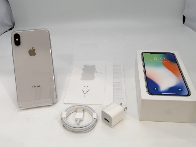 中古】Apple SoftBank 【SIMロック解除済み】 iPhone X 256GB シルバー 