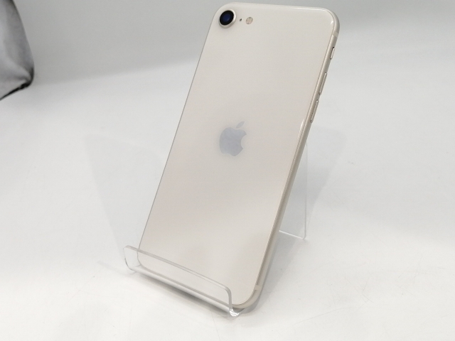 【中古】Apple au 【SIMフリー】 iPhone SE（第3世代） 64GB スターライト MMYD3J/A【浜松駅前】保証期間１ヶ月【ランクC】