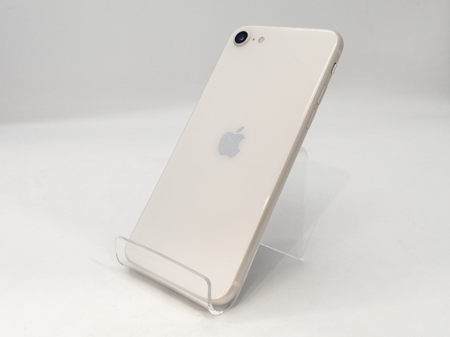 【中古】Apple au 【SIMフリー】 iPhone SE（第3世代） 64GB スターライト MMYD3J/A【DS秋葉】保証期間１ヶ月【ランクC】