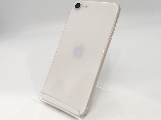 【中古】Apple docomo 【SIMフリー】 iPhone SE（第3世代） 64GB スターライト MMYD3J/A【浜松駅前】保証期間１ヶ月【ランクA】