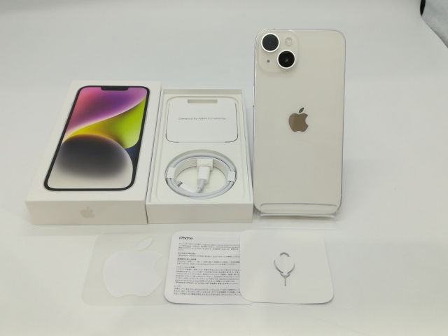 Apple 国内版 【SIMフリー】 iPhone 14 128GB スターライト MPUQ3J/A