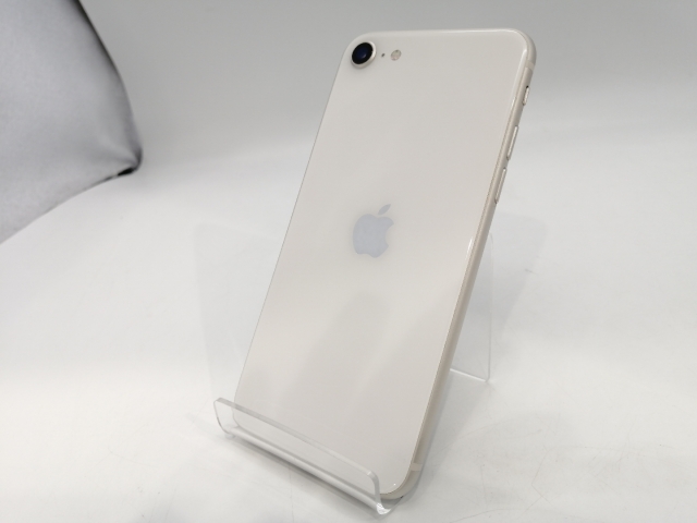 【中古】Apple au 【SIMフリー】 iPhone SE（第3世代） 64GB スターライト MMYD3J/A【浜松駅前】保証期間１ヶ月【ランクA】